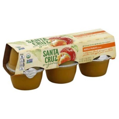 Apple Peach Sauce Organic 6 Ct Default Title